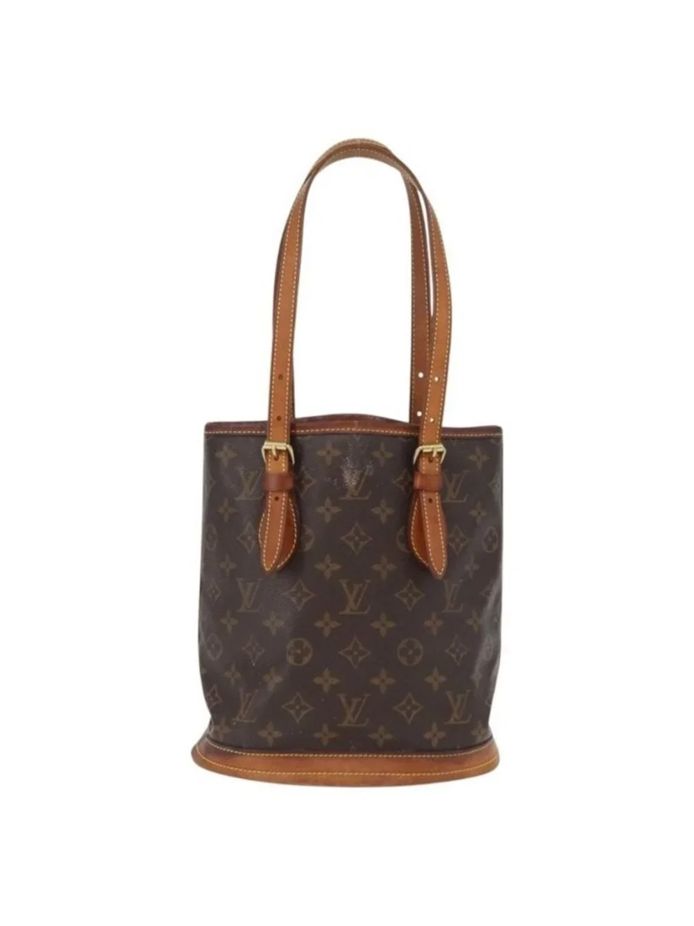 Authentic LOUIS VUITTON Monogram Bucket PM Shoulder Bag M42238 LV